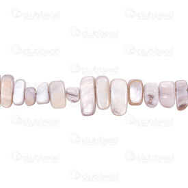 1114-0080-04 - Bille de Nacre de Perle forme Dent Irreguliere (approx. 8x15mm) Gris Corde de 15.5po 1114-0080-04,Billes,Coquillage,Nacre de perle,montreal, quebec, canada, beads, wholesale