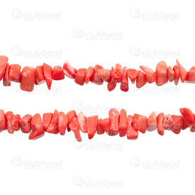 1114-0140-CHIPS - Semi-precious Stone Bead Chips Red Coral 32" String 1114-0140-CHIPS,Corail,montreal, quebec, canada, beads, wholesale