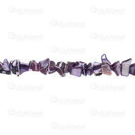 1114-0144-04 - Mother of Pearl Bead Chips App. 6x10mm Purple Dyed 0.8mm Hole 15" String 1114-0144-04,Beads,Shell,montreal, quebec, canada, beads, wholesale