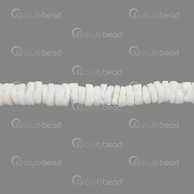 1114-0299-06 - Shell Bead Spacer 2x5-7mm White 0.5mm Hole 15" String !LIMITED QUANTITY! 1114-0299-06,montreal, quebec, canada, beads, wholesale