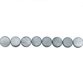 A-1114-0622 - Lake Shell Bead Coin 10MM Silver Grey 16'' String A-1114-0622,10mm,16'' String,Bead,Natural,Lake Shell,10mm,Round,Coin,Grey,Grey,Silver,China,16'' String,montreal, quebec, canada, beads, wholesale