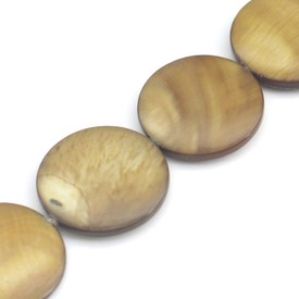 A-1114-0740 - Lake Shell Bead Coin 20MM Bronze 16'' String A-1114-0740,Bead,Natural,Lake Shell,20MM,Round,Coin,Brown,Bronze,China,16'' String,montreal, quebec, canada, beads, wholesale
