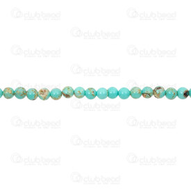1114-0803-4mm - Shell Bead Turquoise with Gold Line Round 4mm 0.5mm hole 15in String 1114-0803-4mm,Beads,Shell,Others,montreal, quebec, canada, beads, wholesale