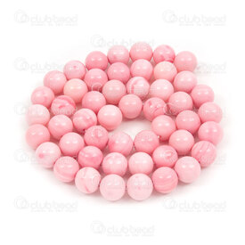 1114-0805-8mm - Shell Bead Pink Round 8mm 0.8mm hole 15" String 1114-0805-8mm,1114-08,montreal, quebec, canada, beads, wholesale