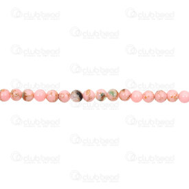 1114-0807-4mm - Shell Bead Pink Pink with Gold Line Round 4mm 0.5mm hole 15in String 1114-0807-4mm,Beads,Shell,Others,montreal, quebec, canada, beads, wholesale