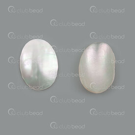 1114-0990 - Mother of Pearl Oval Component approx. 20x14x2mm Curved Back 20pcs 1114-0990,montreal, quebec, canada, beads, wholesale