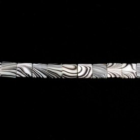 *1114-1110-02 - Fresh Water Shell Bead Flat Square With Stripes 10MM White 16'' String *1114-1110-02,Beads,Shell,Animal Pattern,Bead,Natural,Fresh Water Shell,Square,Flat Square,With Stripes,White,White,China,16'' String,montreal, quebec, canada, beads, wholesale