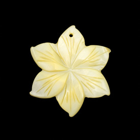 *1114-1301-14 - Lake Shell Pendant Flower Six Petals 50MM Natural 1pc *1114-1301-14,montreal, quebec, canada, beads, wholesale