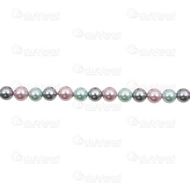 1114-5801-0612 - Bille Perle de Coquillage Stellaris Rond 6mm Argent/Rose/Vert Corde 15,5 Pouces (env65pcs) 1114-5801-0612,Billes,Bille,Stellaris,Naturel,Shell Pearl,6mm,Rond,Rond,Mix,Silver/Pink/Green,Chine,15.5'' String (app65pcs),montreal, quebec, canada, beads, wholesale