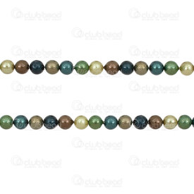 1114-5801-06S38 - Shell Pearl Bead Stellaris Round 6mm Bronze/Green/Peacock Stardust 0.5mm hole 0.8mm hole 15in String (app65pcs) 1114-5801-06S38,Beads,Shell,montreal, quebec, canada, beads, wholesale