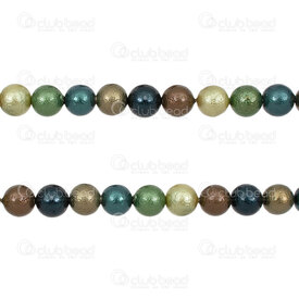 1114-5801-08S38 - Shell Pearl Bead Stellaris Round 8mm Bronze/Green/Peacock Stardust 0.5mm hole 0.8mm hole 15in String (app42pcs) 1114-5801-08S38,Beads,Shell,montreal, quebec, canada, beads, wholesale