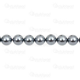 1114-5801-1016 - Bille Perle de Coquillage Stellaris Rond 10mm Argent Corde 15,5 Pouces (env35pcs) 1114-5801-1016,Billes,Coquillage,Perles Stellaris,montreal, quebec, canada, beads, wholesale