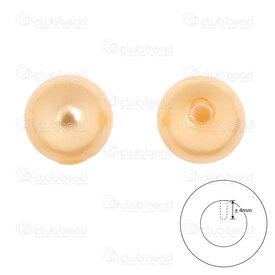 1114-5808-0604 - Shell Pearl Bead Stellaris Round 6mm Golden Peach Half Drilled 1mm hole 10pcs 1114-5808-0604,COQUILLAGE,montreal, quebec, canada, beads, wholesale
