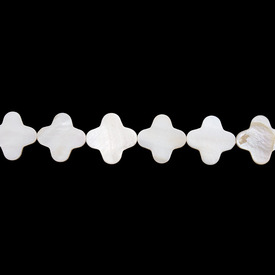 *1114-9912-72 - Shell Bead Flower Flat 17MM Natural App. 15'' String  Limited Quantity! *1114-9912-72,Bead,Natural,Shell,17MM,Flower,Flower,Flat,White,Natural,China,App. 15'' String,Limited Quantity!,montreal, quebec, canada, beads, wholesale