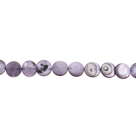 *1114-9912-98 - Shell Bead Round Flat 11MM Grey Mauve App. 14'' String  Limited Quantity! *1114-9912-98,Beads,Shell,Lake shell,Bead,Natural,Shell,11MM,Round,Round,Flat,Mauve,Mauve,Grey,China,montreal, quebec, canada, beads, wholesale