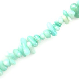 *A-1115-02105-06 - Bamboo Coral Bead Chip Aquamarine 16'' String *A-1115-02105-06,Beads,Coral,Bead,Natural,Bamboo Coral,Free Form,Chip,Blue,Aquamarine,China,16'' String,montreal, quebec, canada, beads, wholesale