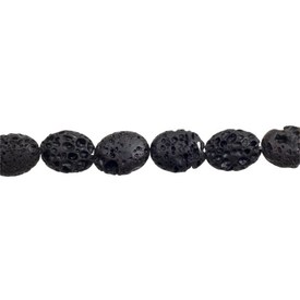 *1115-7910 - Volcanic Stone Bead Oval 15X20MM 16'' String *1115-7910,montreal, quebec, canada, beads, wholesale