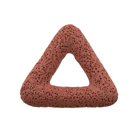 *1115-7924-04 - Volcanic Stone Pendant Triangle Donut 50MM Red No Hole 1pc *1115-7924-04,Clearance by Category,Semi-Precious Stones,Pendant,Volcanic Stone,50MM,Triangle,Triangle,Donut,Brown,Red,No Hole,China,1pc,montreal, quebec, canada, beads, wholesale