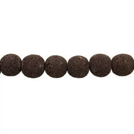 *1115-7931-02 - Volcanic Stone Bead Round 15MM Brown 16'' String *1115-7931-02,montreal, quebec, canada, beads, wholesale