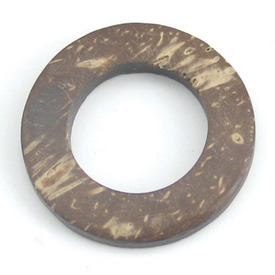 *1116-0136-BRN - Coconut Pendant Ring 25MM Brown 10pcs *1116-0136-BRN,montreal, quebec, canada, beads, wholesale