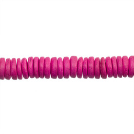 *1116-0201-06 - Coconut Bead Pukalet 10MM Pink 16'' String Philippines *1116-0201-06,montreal, quebec, canada, beads, wholesale