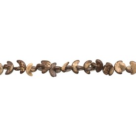 *1116-0206-BRN - Coconut Bead Halfmoon 10MM Brown 16'' String *1116-0206-BRN,Beads,Nuts,Halfmoon,Bead,Wood,Coconut,10mm,Halfmoon,Brown,Brown,China,16'' String,montreal, quebec, canada, beads, wholesale