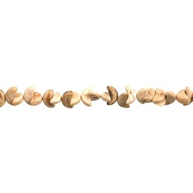*1116-0206-NAT - Coconut Bead Halfmoon 10MM Natural 16'' String *1116-0206-NAT,10mm,Bead,Wood,Coconut,10mm,Halfmoon,0,Natural,China,16'' String,montreal, quebec, canada, beads, wholesale