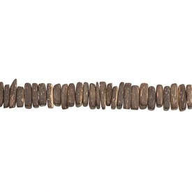 *1116-0218-BRN - Coconut Bead Stick 0.5'' Brown Top Drilled 16'' String *1116-0218-BRN,16'' String,Stick,Bead,Wood,Coconut,0.5'',Stick,Brown,Brown,Top Drilled,China,16'' String,montreal, quebec, canada, beads, wholesale