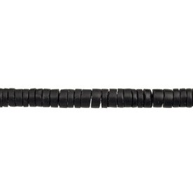 *1116-0220-BLK - Coconut Bead Heishe 10MM Black 15'' String *1116-0220-BLK,Beads,Nuts,Coconut,Bead,Wood,Coconut,Round,Heishe,Black,Black,China,24'' String,montreal, quebec, canada, beads, wholesale