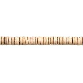 *1116-0220-NAT - Coconut Bead Heishe 10MM Natural 15'' String *1116-0220-NAT,Beads,Nuts,Coconut,Bead,Wood,Coconut,Round,Heishe,Natural,China,24'' String,montreal, quebec, canada, beads, wholesale