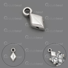1117-0440-10SL - Metal Bail Sykia 10x5x3mm for Gem Duo Antique Silver Plated 10pcs Greece 1117-0440-10SL,finition,montreal, quebec, canada, beads, wholesale