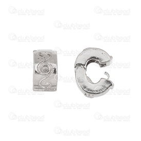 1118-0515-08 - Stopper Bead European Style Cylinder Spiral 10mm Nickel Large Hole 5pcs 1118-0515-08,European style,Beads,Stopper Bead,European Style,Metal,10mm,Cylinder,Cylinder,Spiral,Grey,Nickel,Large Hole,China,5pcs,montreal, quebec, canada, beads, wholesale