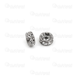1190-02202-BN - Bille de Pierre du Rhin Nickel Noir Rondelle 6MM Cristal 20pcs 1190-02202-BN,bille ronde 6mm,montreal, quebec, canada, beads, wholesale