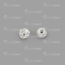 1190-0322-08WH - Metal Bead 8mm Rhineston nickel with 3mm hole 10pcs 1190-0322-08WH,1190-0,montreal, quebec, canada, beads, wholesale