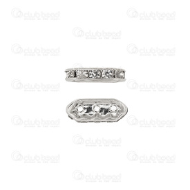 1190-0510-WH - Rhinestone Bead Nickel Spacer 7X18MM , 5 Crystal 3 Holes 20pcs 1190-0510-WH,Beads,Rhinestones,montreal, quebec, canada, beads, wholesale