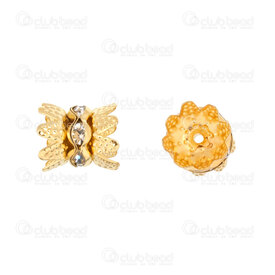 1190-2800-08GL - Metal Spacer Bead Cap Flower 8mm Gold With Rhinestones 20pcs 1190-2800-08GL,Findings,Metal,Metal,Spacer Bead Cap,Flower,8MM,Yellow,Gold,Metal,With Rhinestones,20pcs,China,montreal, quebec, canada, beads, wholesale