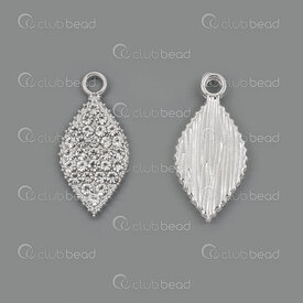 1190-5124 - Metal Charm Oval 21x12mm with rhinestone Nickel 10pcs 1190-5124,montreal, quebec, canada, beads, wholesale