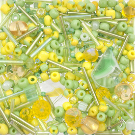 *1199-0002-04 - Various Material Bead Assortment Green/Yellow 1 Box *1199-0002-04,Beads,montreal, quebec, canada, beads, wholesale