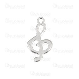 1413-14102 - Breloque Acier Inoxydable 304 Clef de Sol 13X6mm 30pcs 1413-14102, cle,Stainless Steel 304,Breloque,Métal,Stainless Steel 304,8X15MM,G Key,Gris,Chine,20pcs,montreal, quebec, canada, beads, wholesale