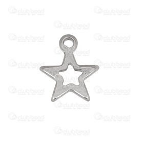 1413-1472 - Stainless Steel 304 Charm Star With Loop 9x11mm Grey 20pcs 1413-1472,Charms,9x11mm,Charm,Metal,Stainless Steel 304,9x11mm,Star,Star,With Loop,Grey,Grey,China,20pcs,montreal, quebec, canada, beads, wholesale