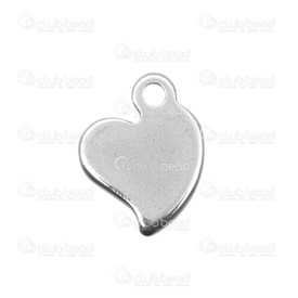 1413-1478 - Stainless Steel 304 Charm Heart 8X11MM Natural 20pcs 1413-1478,Heart,Charm,Stainless Steel 304,8X11MM,Heart,Grey,Natural,China,20pcs,montreal, quebec, canada, beads, wholesale
