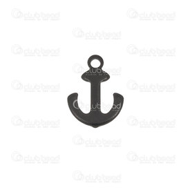 1413-1484-BN - Stainless Steel 304 Charm Anchor 9X12MM black 10pcs 1413-1484-BN,Ancre,montreal, quebec, canada, beads, wholesale