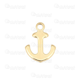 1413-1484-GL - Stainless Steel 304 Charm Anchor 9X12MM Gold 10pcs 1413-1484-GL,Charms,Stainless Steel,10pcs,Charm,Stainless Steel 304,9X12MM,Anchor,Yellow,Gold,China,10pcs,montreal, quebec, canada, beads, wholesale