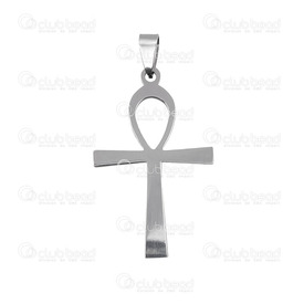 1413-1490 - Stainless Steel 304 Pendant With Bail Egyptian cross 45MM 1pc 1413-1490,1413-1,1pc,Pendant,With Bail,Stainless Steel 304,45MM,Egyptian cross,China,1pc,montreal, quebec, canada, beads, wholesale