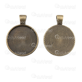 1413-1516-102-OXBR - Metal Bezel Cup Pendant 25mm Round Antique Brass 5pcs 1413-1516-102-OXBR,Pendants,25MM,Metal,Bezel Cup Pendant,Round,25MM,Brown,Antique Brass,Metal,5pcs,China,montreal, quebec, canada, beads, wholesale