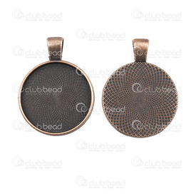 1413-1516-102-OXCO - Metal Bezel Cup Pendant 25mm Round Antique Copper 5pcs 1413-1516-102-OXCO,Cabochons,25MM,Metal,Bezel Cup Pendant,Round,25MM,Brown,Antique Copper,Metal,5pcs,China,montreal, quebec, canada, beads, wholesale