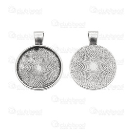 1413-1516-102 - Metal Bezel Cup Pendant 25mm Round Antique Nickel 5pcs 1413-1516-102,Findings,Bezel - Cabochon Settings,25MM,Metal,Bezel Cup Pendant,Round,25MM,Grey,Antique Nickel,Metal,5pcs,China,montreal, quebec, canada, beads, wholesale