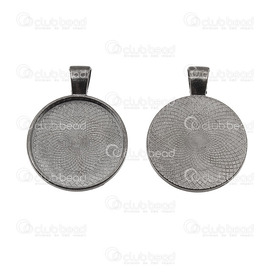 1413-1516-106 - Metal Bezel Cup Pendant 25mm Round Black Nickel 5pcs 1413-1516-106,Cabochons,Settings for cabochons,Pendants,5pcs,25MM,Metal,Bezel Cup Pendant,Round,25MM,Black,Black Nickel,Metal,5pcs,China,montreal, quebec, canada, beads, wholesale