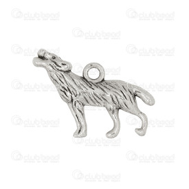 1413-1516-150 - Metal Pendant Wolf 16X26MM Antique Nickel 20pcs Theme: Animals 1413-1516-150,Pendants,20pcs,Antique Nickel,Pendant,Metal,16X26MM,Wolf,Antique Nickel,20pcs,Theme: Animals,montreal, quebec, canada, beads, wholesale