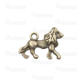 1413-1516-158 - Metal Pendant Lion 14X20MM Antique Brass 20pcs Theme: Animals 1413-1516-158,Pendants,Metal,Pendant,Metal,14X20MM,Lion,Antique Brass,20pcs,Theme: Animals,montreal, quebec, canada, beads, wholesale